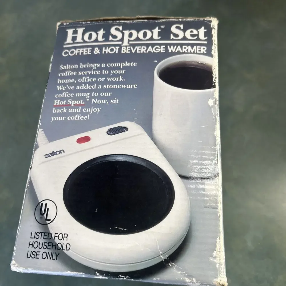 Vintage 1990 Salton Hot Spot MW-1C Coffee Mug Beverage Warmer NOS Tested